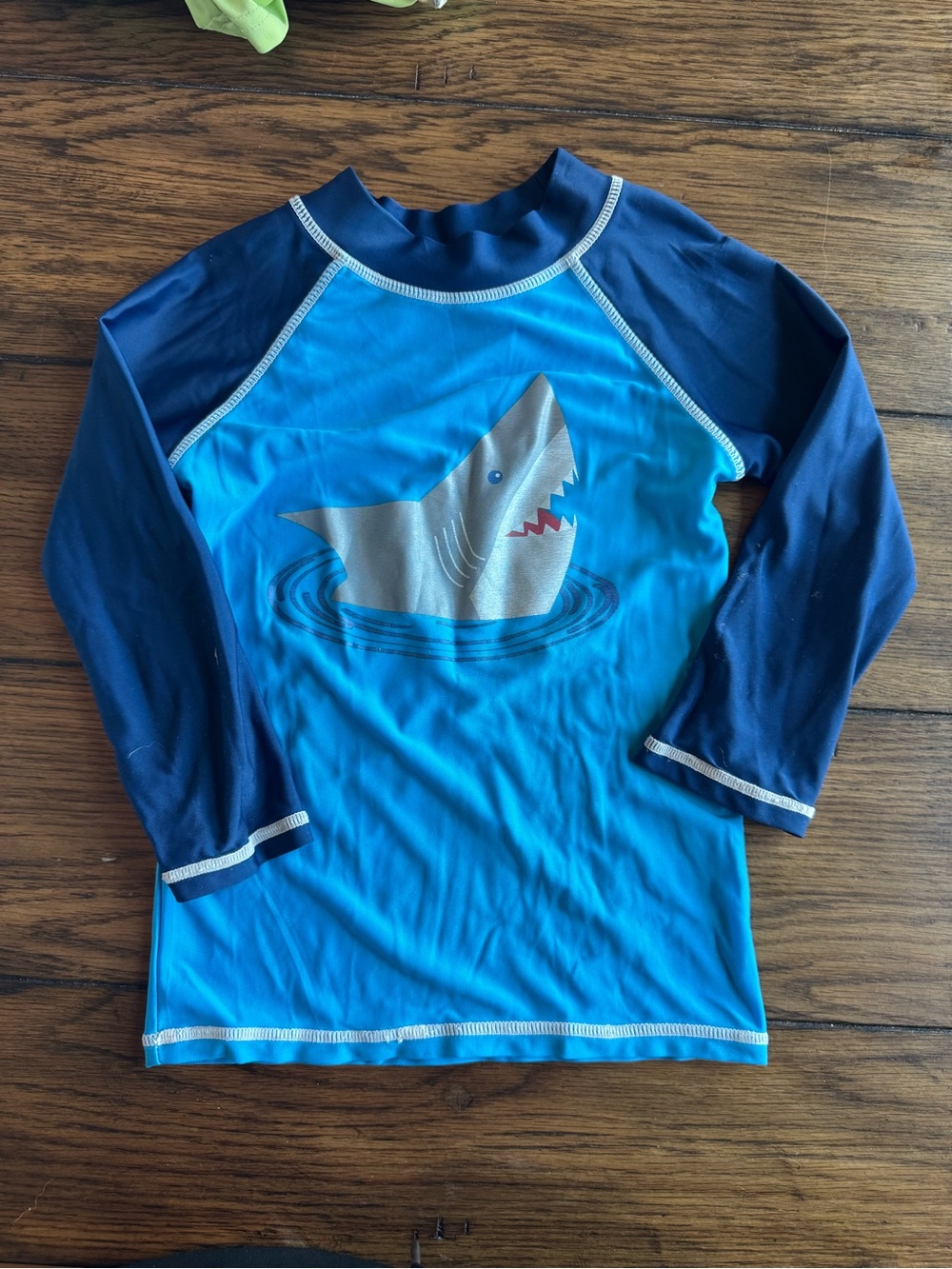 Blue Shark Rash Guard Swim Top